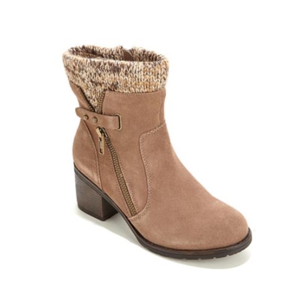 PureSole Tan Brown Cream Suede Sweater DORY Ankle Boot Sz 8 NWOT - Picture 13 of 17
